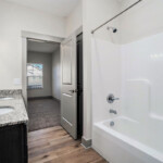 Bathroom with dual sinks