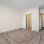 Carpeted bedroom interior